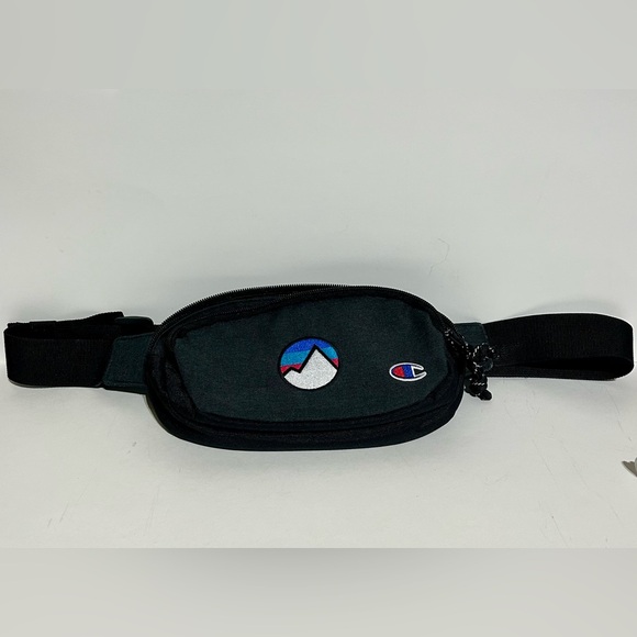 Champion Fanny Pack Zip Closure Waist Belt Dividers Black Adjustable Strap Clip - Picture 2 of 8